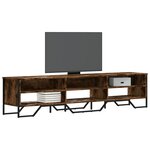 vidaXL Meuble TV chêne fumé 180x34x41 cm bois d'ingénierie