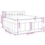 vidaXL Sommier à lattes de lit avec matelas Gris clair 180x200cm Tissu