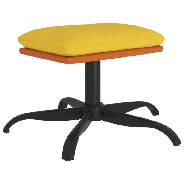vidaXL Repose-pied Jaune moutarde 60x60x36 cm Tissu et similicuir