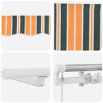 Auvent Manuel Rétractable vidaXL avec LED Vert et Jaune 400x300 cm