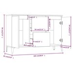 vidaXL Buffet Sonoma gris 104x35x70 cm Bois d'ingénierie