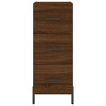 vidaXL Buffet Chêne marron 34 5x34x90 cm Bois d'ingénierie