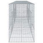 vidaXL Panier gabion avec couvercle 600x100x150 cm fer galvanisé