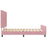 Cadre de Lit vidaXL Rose 140x190 cm en Velours