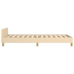 vidaXL Cadre de lit sans matelas crème 90x200 cm tissu