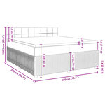 vidaXL Sommier à lattes de lit et matelas Gris clair 200x200cm Velours