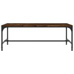 vidaXL Table basse Chêne fumé 100x50x35 cm Bois d'ingénierie