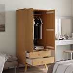vidaXL Garde-robe OLDEN marron 76 5x53x172 cm bois massif de pin
