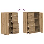 vidaXL Buffets 2 Pièces Chêne Artisan 60x31x84 cm Bois d'ingénierie