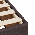 vidaXL Cadre de lit Marron foncé 90x190 cm Tissu