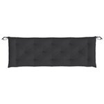 vidaXL Coussins de banc jardin lot de 2 noir 150x50x7 cm tissu Oxford