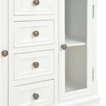 vidaXL Buffet blanc 70x28x70 cm bois de pin massif