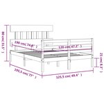 vidaXL Cadre de lit sans matelas bois massif