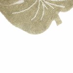 Tapis coton lavable Mini Monstera olive - 75 x 100 cm