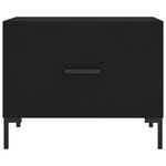 vidaXL Tables basses 2 Pièces noir 50x50x40 cm bois d'ingénierie