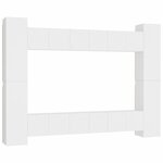 vidaXL Ensemble de meubles TV 10 Pièces Blanc Bois d'ingénierie