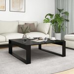 vidaXL Table basse Noir 100x100x35 cm Bois d’ingénierie