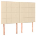 vidaXL Cadre de lit sans matelas crème 140x200 cm tissu
