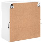 vidaXL Meuble TV mural avec lumières LED blanc 58 5x30x60 5 cm