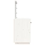 vidaXL Coiffeuse avec LED Blanc 95x50x133 5 cm Bois de pin massif