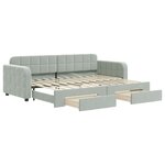 vidaXL Lit de jour avec gigogne et tiroirs sans matelas 80x200 cm