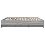 vidaXL Cadre de lit sonoma gris 200x200 cm bois d'ingénierie