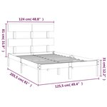 vidaXL Cadre de lit sans matelas blanc 120x200 cm bois massif