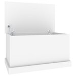 vidaXL Boîte de rangement blanc 70x40x38 cm bois d'ingénierie