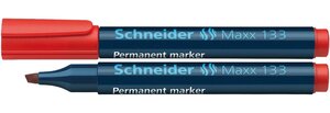 Marqueur permanent Maxx 133 Pte Biseau 1-4 mm Rouge SCHNEIDER