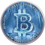 Pièce de monnaie en Argent 2 Dollars g 31.1 (1 oz) Millésime 2024 FROZEN BITCOIN