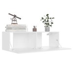 vidaXL Ensemble de meubles TV 6 Pièces Blanc Bois d'ingénierie