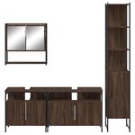 vidaXL Ensemble de meubles de salle de bain 4 Pièces Chêne marron