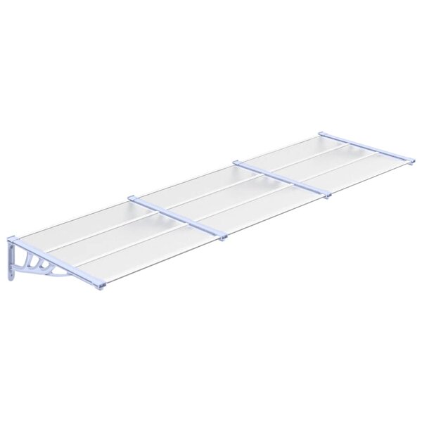 vidaXL Auvent de porte Gris et transparent 297 5x90 cm Polycarbonate
