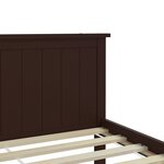 vidaXL Cadre de lit Marron foncé Bois de pin massif 200x200 cm