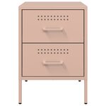 vidaXL Table de chevet rose 36x39x50 5 cm acier