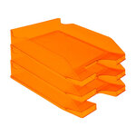 Q-connect corbeille à courrier empilable - PP documents - A4+ - Orange