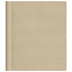 vidaXL Écran de balcon beige 120x800 cm 100  polyester oxford