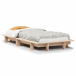 vidaXL Cadre de lit sans matelas 75x190 cm bois de pin massif