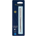 Waterman  graduate allure stylo bille   métal brillant  recharge bleue pointe moyenne  en blister