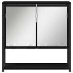 vidaXL Ensemble de meubles de salle de bain 3 pièces en bois d'ingénierie chêne noir