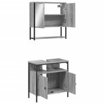vidaXL Ensemble de meubles de salle de bain 2 Pièces Sonoma gris