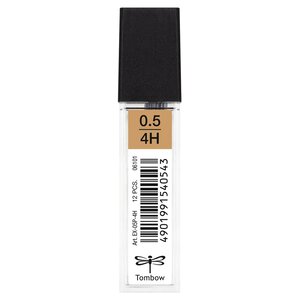 Etui de 12 Mine pour porte-mine pointe calibrée 0 5 mm dureté 4H TOMBOW