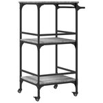 vidaXL Chariot de cuisine sonoma gris 60 5x50x105 cm bois d'ingénierie