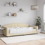 vidaXL Lit de repos crème 90x200 cm tissu