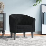 vidaXL Chaise cabriolet noir velours