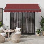 vidaXL Auvent rétractable automatique bordeaux 350x250 cm