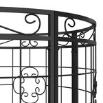 vidaXL Banc circulaire tour d'arbre Ø137 cm Noir Acier