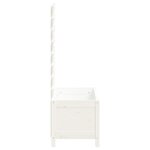 vidaXL Jardinière avec support blanc 79x39 5x114 cm bois de pin massif