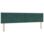Tête de lit vidaXL Design à blocs de diamant Vert foncé 200 cm Velours