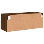 vidaXL Meuble TV mural chêne marron 80x30x30 cm bois d'ingénierie